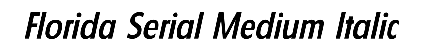 Florida Serial Medium Italic