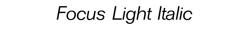Focus Light Italic