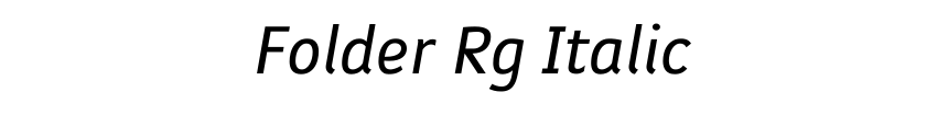 Folder Rg Italic
