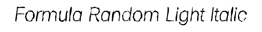 Formula Random Light Italic