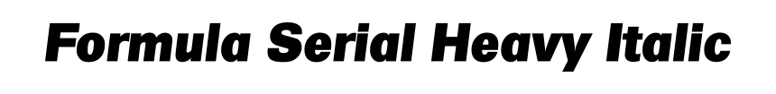 Formula Serial Heavy Italic