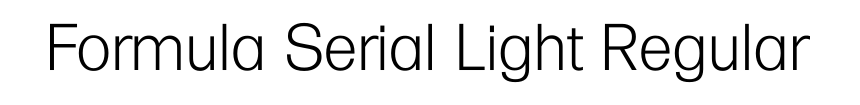 Formula Serial Light Regular