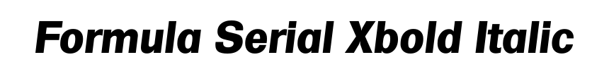 Formula Serial Xbold Italic