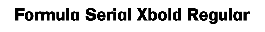 Formula Serial Xbold Regular