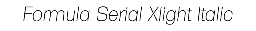 Formula Serial Xlight Italic
