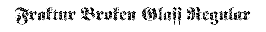 Fraktur Broken Glass Regular