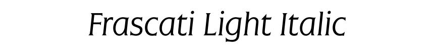 Frascati Light Italic