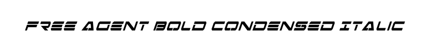 Free Agent Bold Condensed Italic