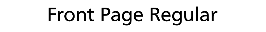 Front Page Regular