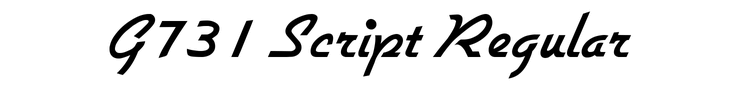 G731 Script Regular preview