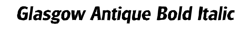Glasgow Antique Bold Italic