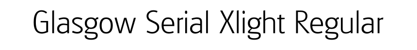 Glasgow Serial Xlight Regular