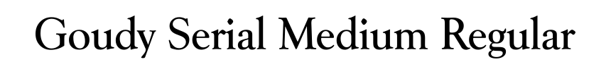 Goudy Serial Medium Regular