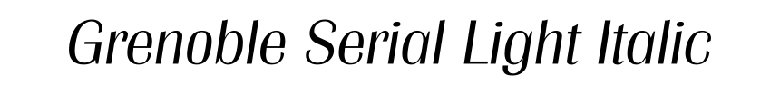 Grenoble Serial Light Italic