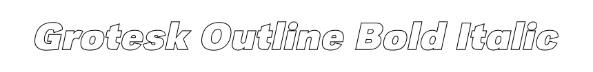 Grotesk Outline Bold Italic