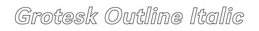 Grotesk Outline Italic