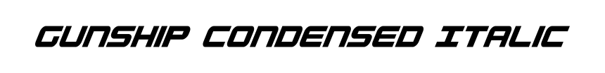 Gunship Condensed Italic