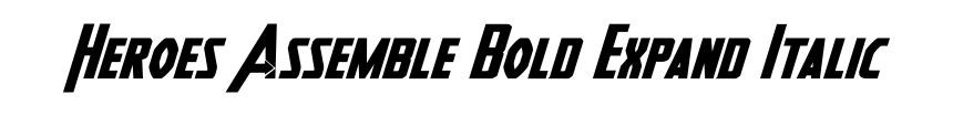 Heroes Assemble Bold Expand Italic