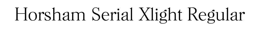 Horsham Serial Xlight Regular