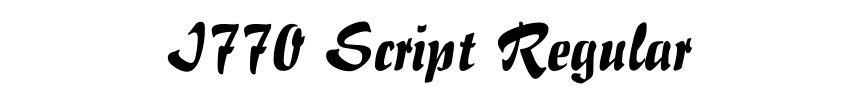 I770 Script Regular