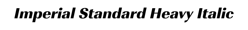 Imperial Standard Heavy Italic