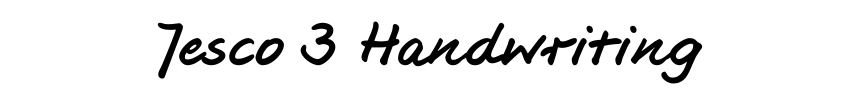 Jesco 3 Handwriting