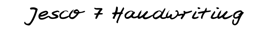 Jesco 7 Handwriting