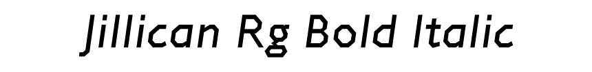 Jillican Rg Bold Italic