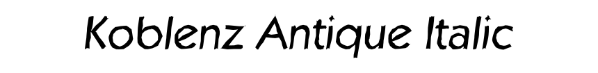 Koblenz Antique Italic
