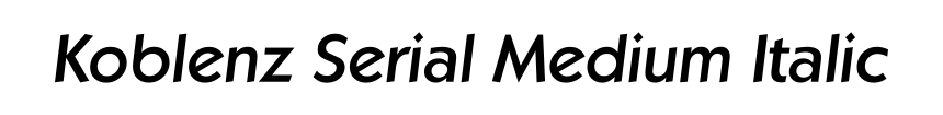 Koblenz Serial Medium Italic