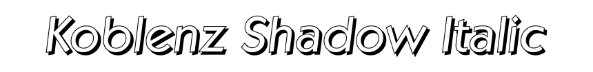 Koblenz Shadow Italic