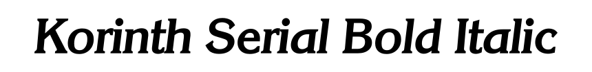 Korinth Serial Bold Italic