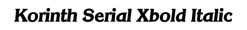 Korinth Serial Xbold Italic