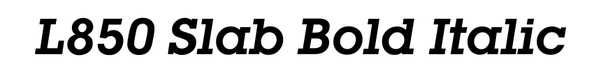 L850 Slab Bold Italic
