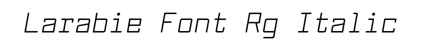 Larabie Font Rg Italic