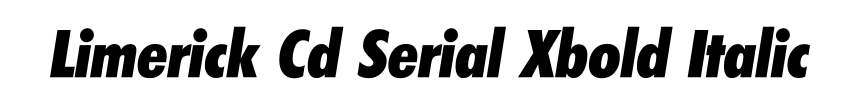 Limerick Cd Serial Xbold Italic