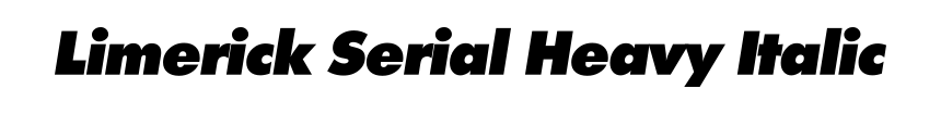 Limerick Serial Heavy Italic