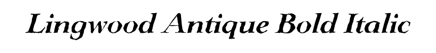 Lingwood Antique Bold Italic