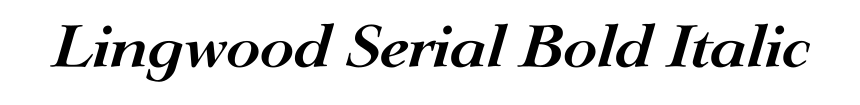 Lingwood Serial Bold Italic