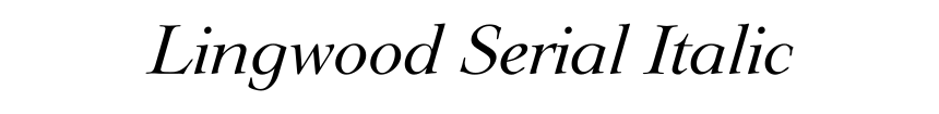 Lingwood Serial Italic