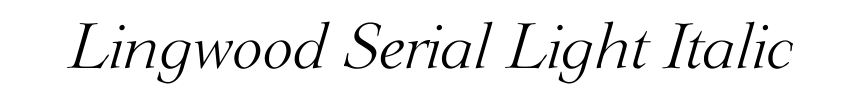 Lingwood Serial Light Italic