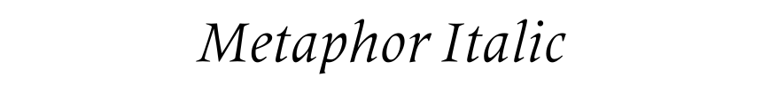Metaphor Italic