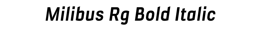 Milibus Rg Bold Italic