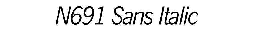 N691 Sans Italic