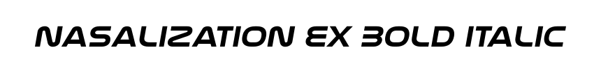 Nasalization Ex Bold Italic