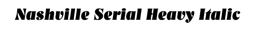 Nashville Serial Heavy Italic