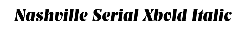 Nashville Serial Xbold Italic