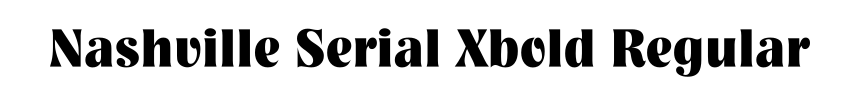 Nashville Serial Xbold Regular
