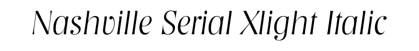 Nashville Serial Xlight Italic