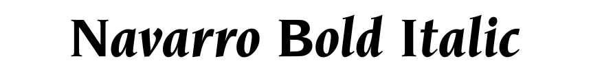 Navarro Bold Italic